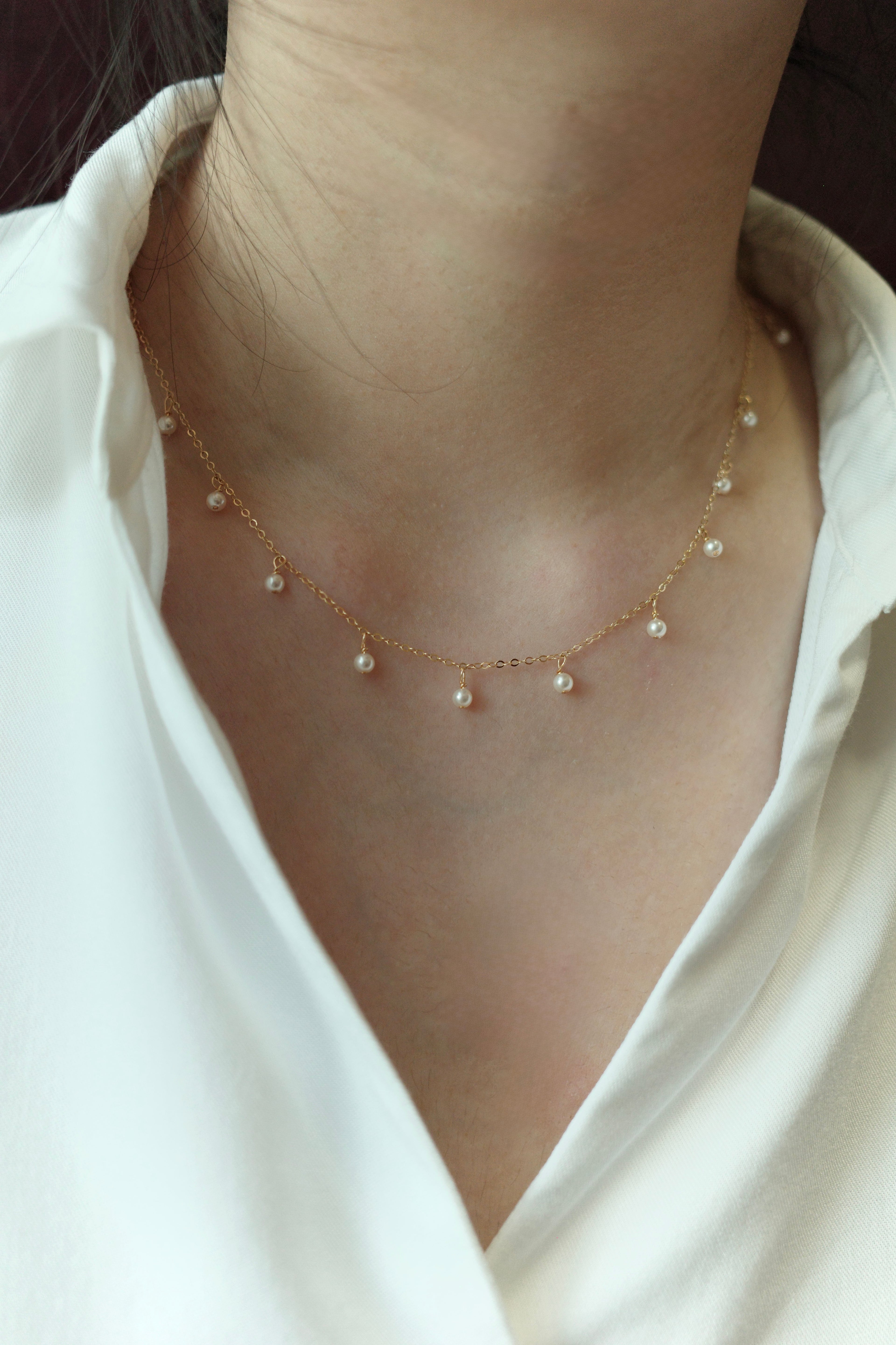 [14k Gold Filled] Pearl Drop Necklace
