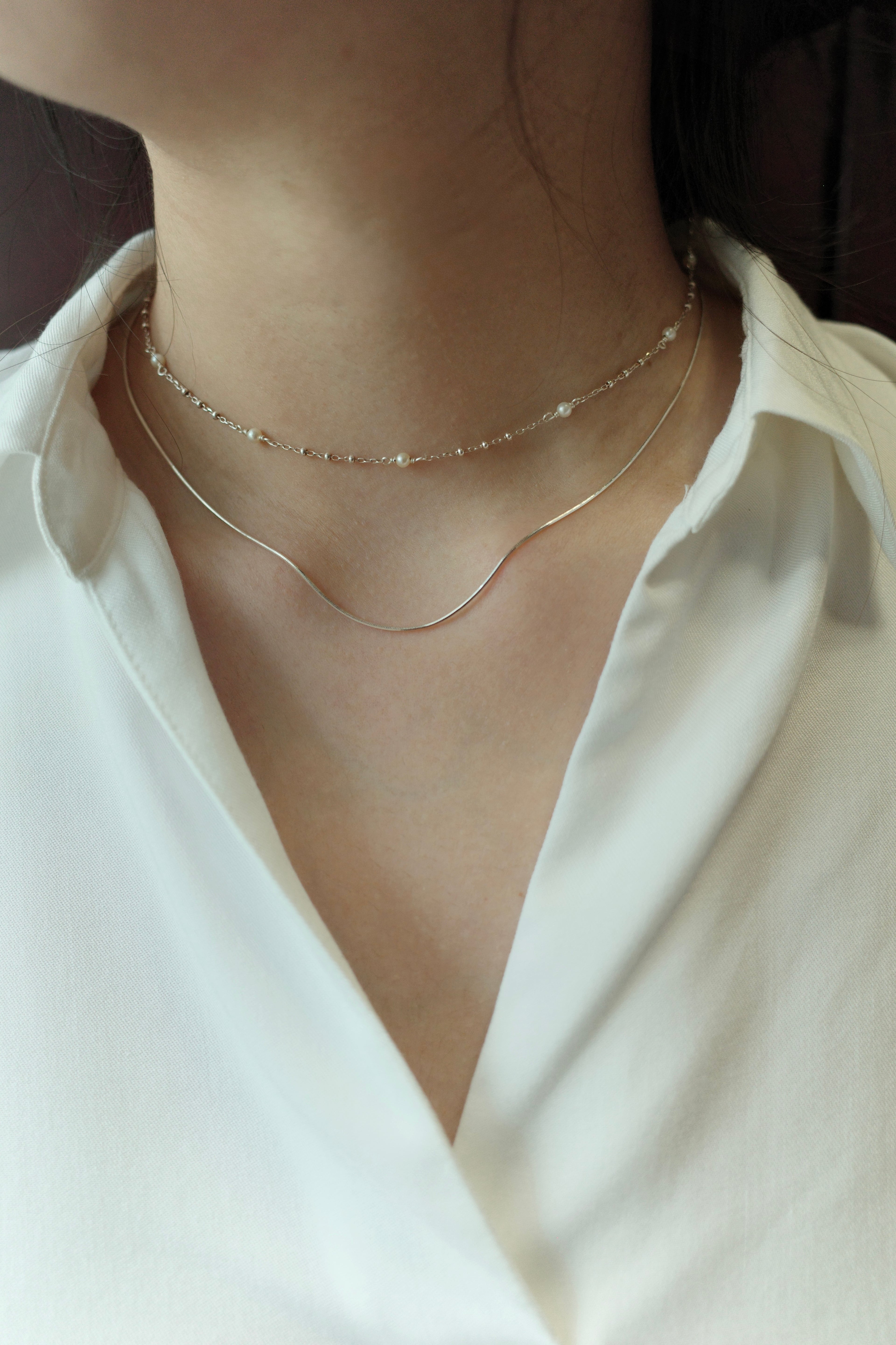 [925 Silver] Starry Night Necklace