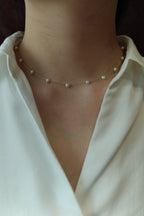 [Titanium Chain] Pearl Dance Necklace