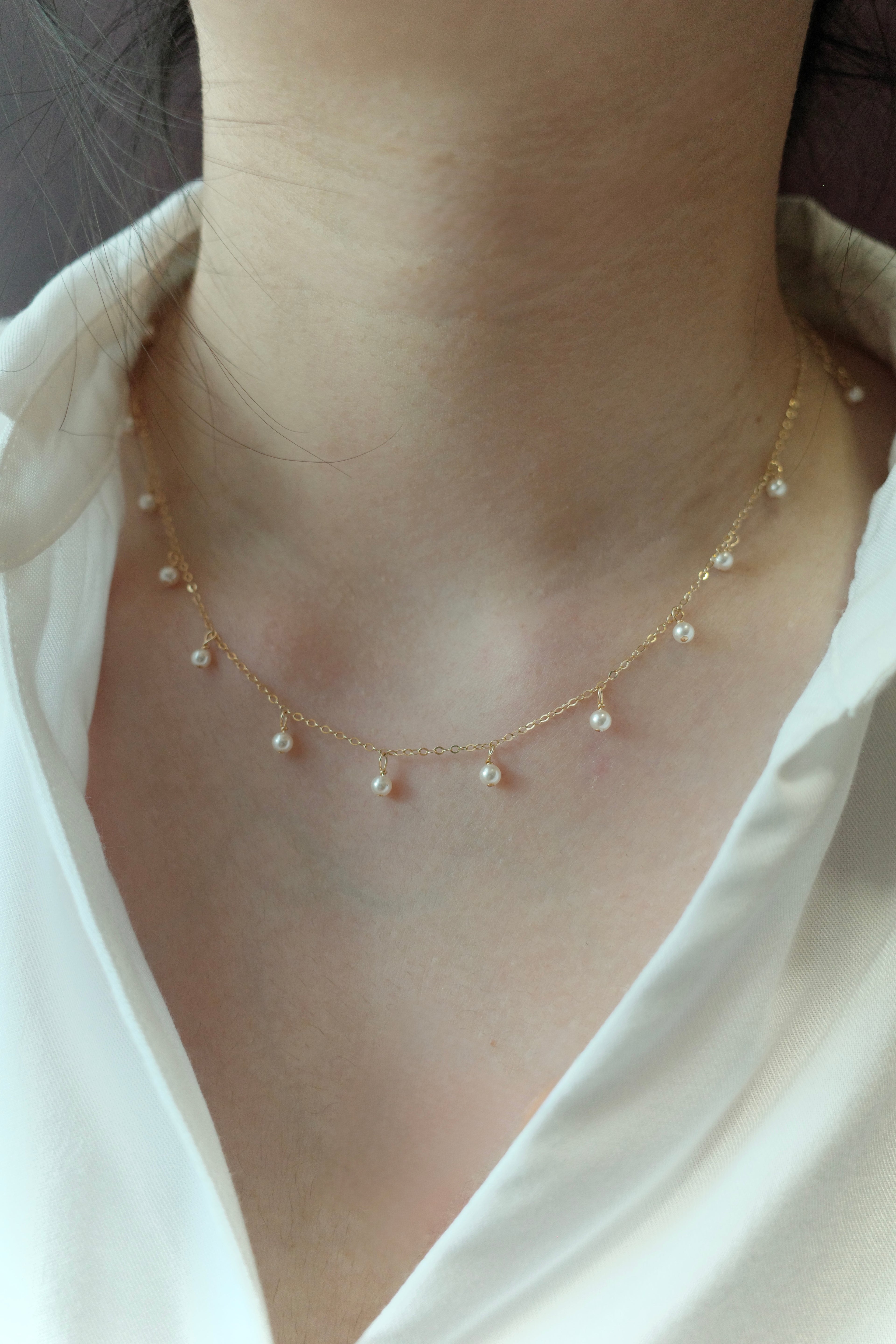 [14k Gold Filled] Pearl Drop Set