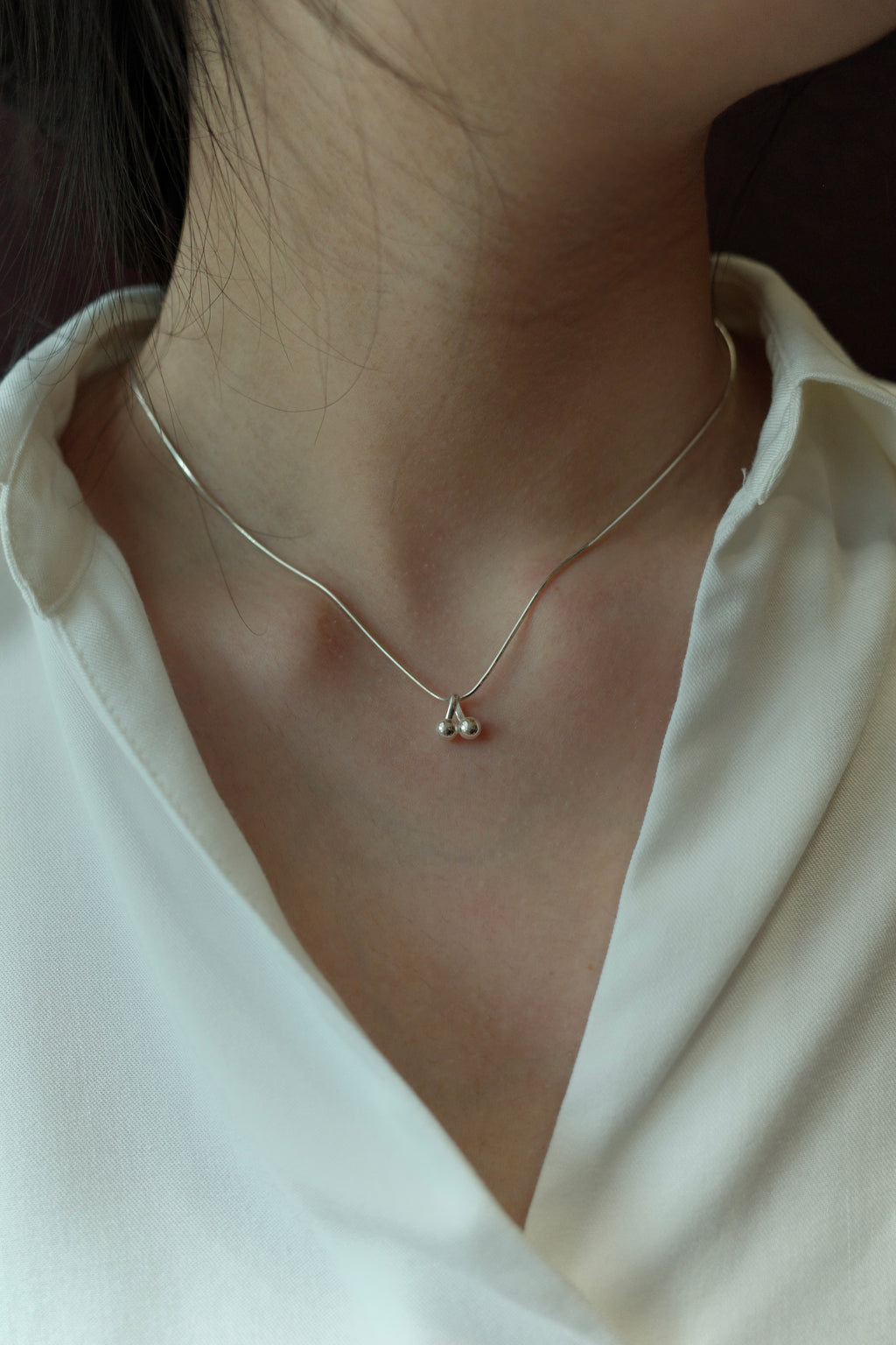 [925 Silver] Lucky Cherry Necklace